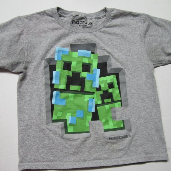 Mojang M Minecraft gray t-shirt - Picture 1 of 2